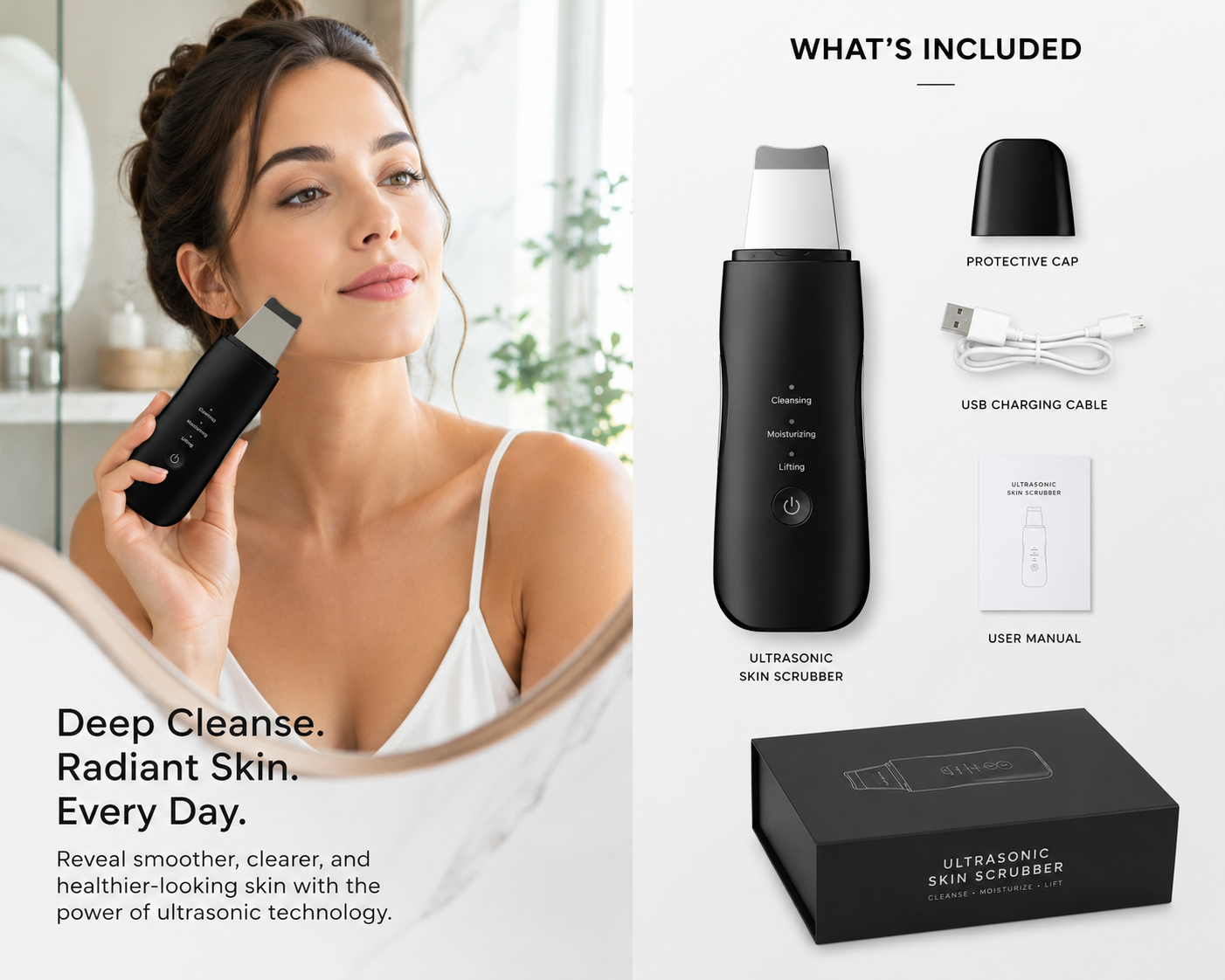 EternaSkin LumiSonic™ Ultrasonic Skin Scrubber